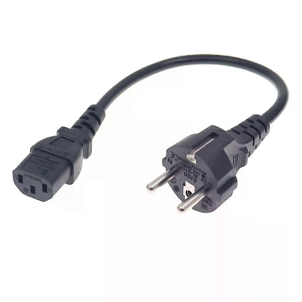 CEE7/7 auf IEC C13 Netzkabel 10A/16A 250V H05VV-F 075mm Kabel kurz Schuko auf C13 Netzkabel 1ft/30cm