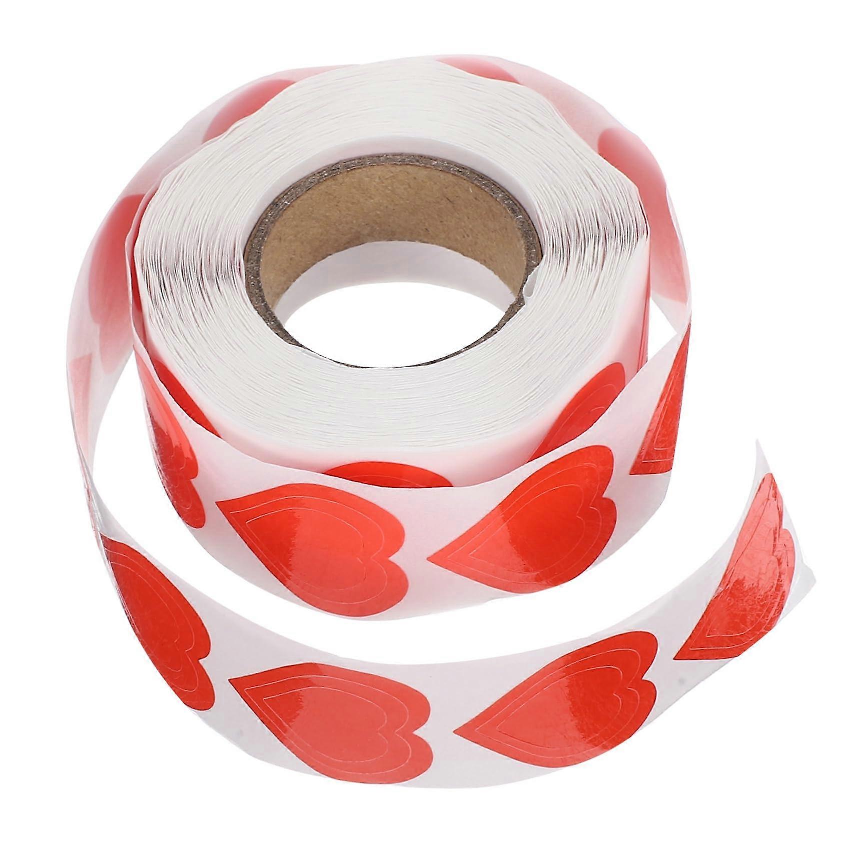 Tanning Stickers Roll, Self-Adhesive Heart Shape Body Stickers for Sun Tanning, Red Copper Plate Salon Supplies