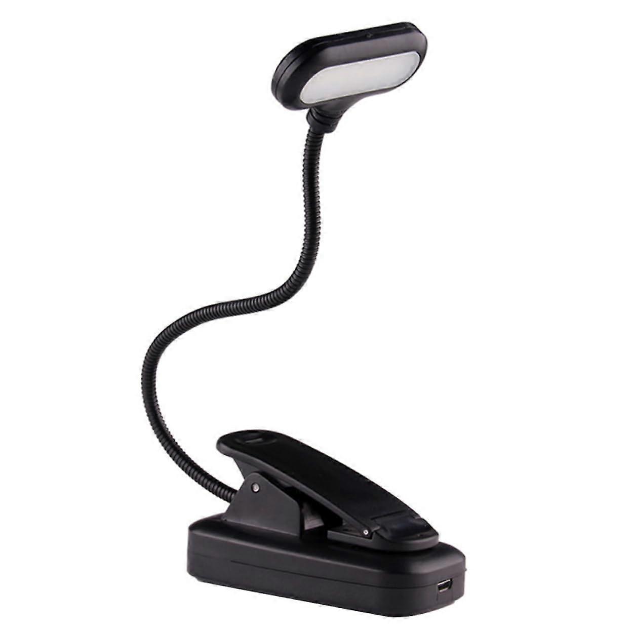 Clip Light Book Light with Adjustable Arm, USB Powered Reading Lamp, Clip-On Table Lamp for Books and Desks