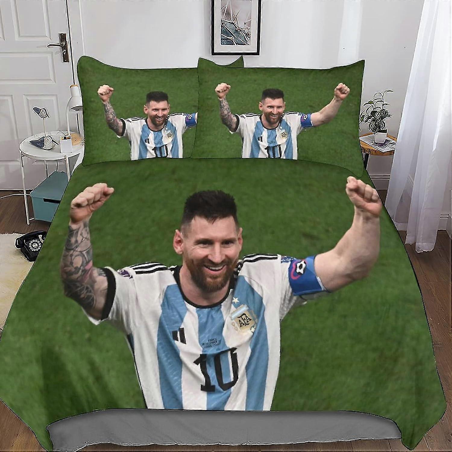 Luxury Soft Bedding Set with Zipper and Pillowcases, 3D Printed Duvet Cover Quilt, Ideal for Football Fans