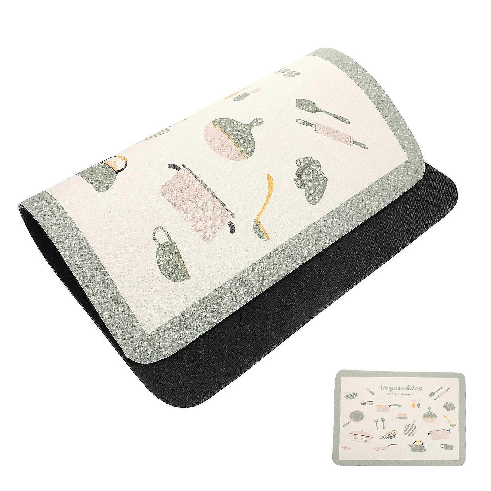 Drying Mats For Countertop Dish Drying Pads Families Anti-slip Polyester Silica Mud 1Pack