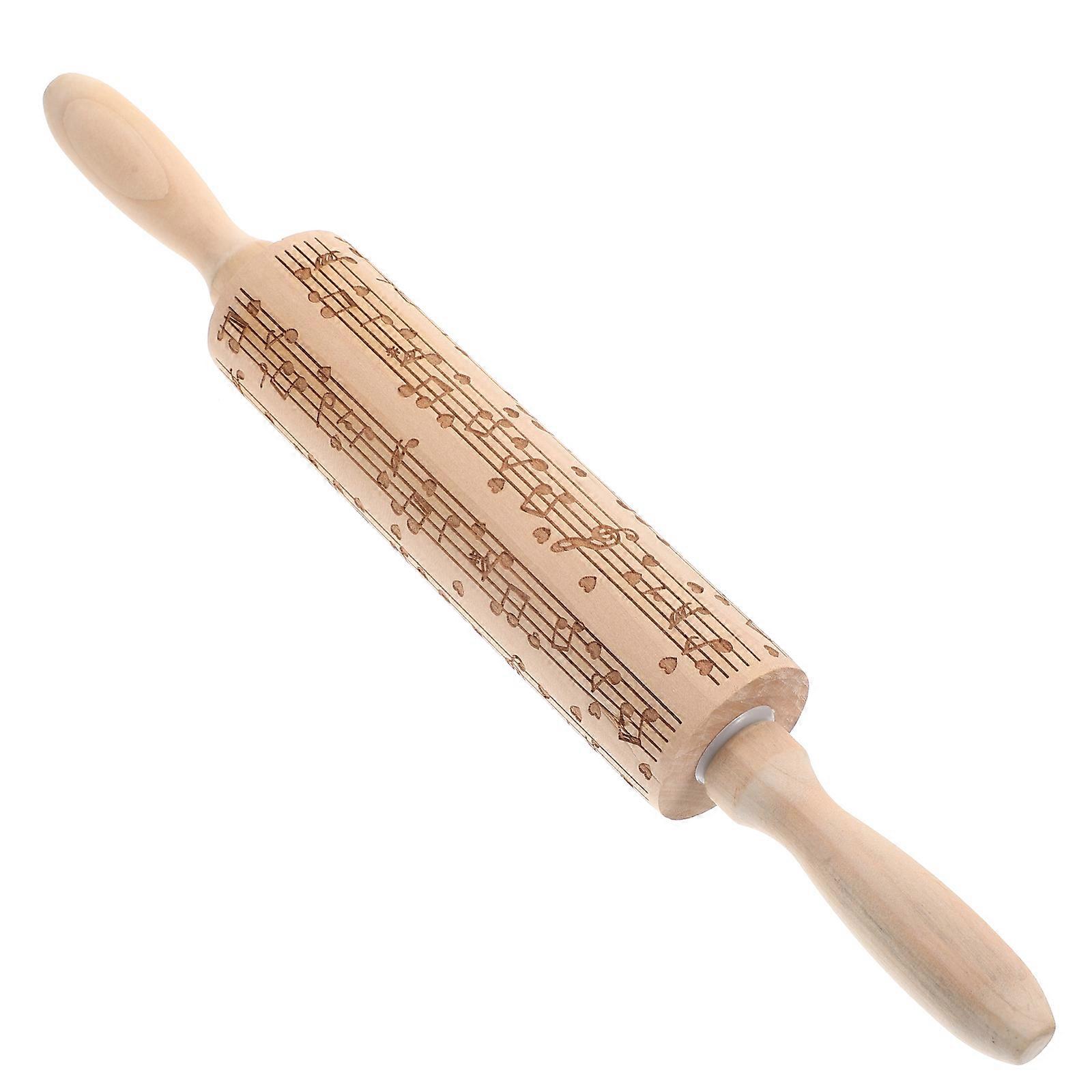 Wood Rolling Pin with Slip Handle for Baking Cookies, Pizza, and Pastry – Solid Wood Dough Roller for Everyday Kitchen and Professional Use