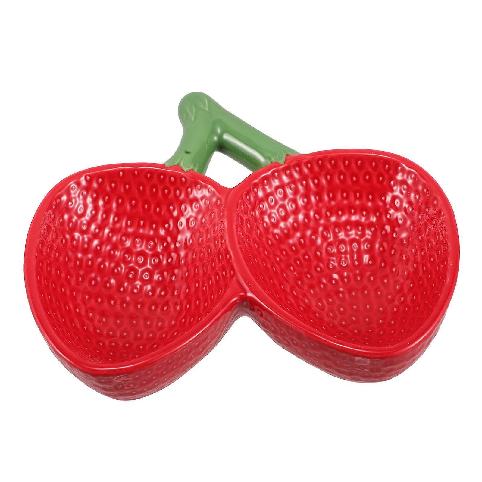 Kleine Fischplatte Erdbeerschale Keramikgeschirr .8×9,4×1,9" Meeresfrüchte Gericht 1Pack