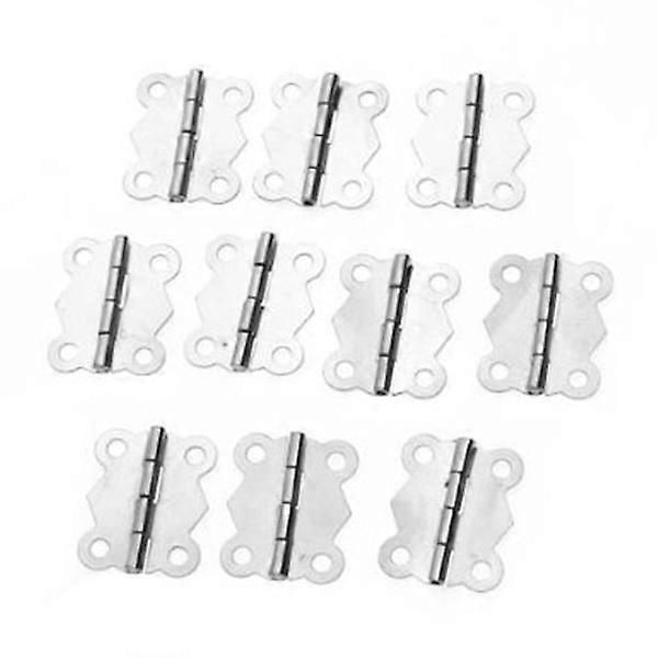 Hinges for Cabinet Miniature Butt Hinge for Craft Projects Silver 3.00X2.50X0.10CM Model Making 10Pcs
