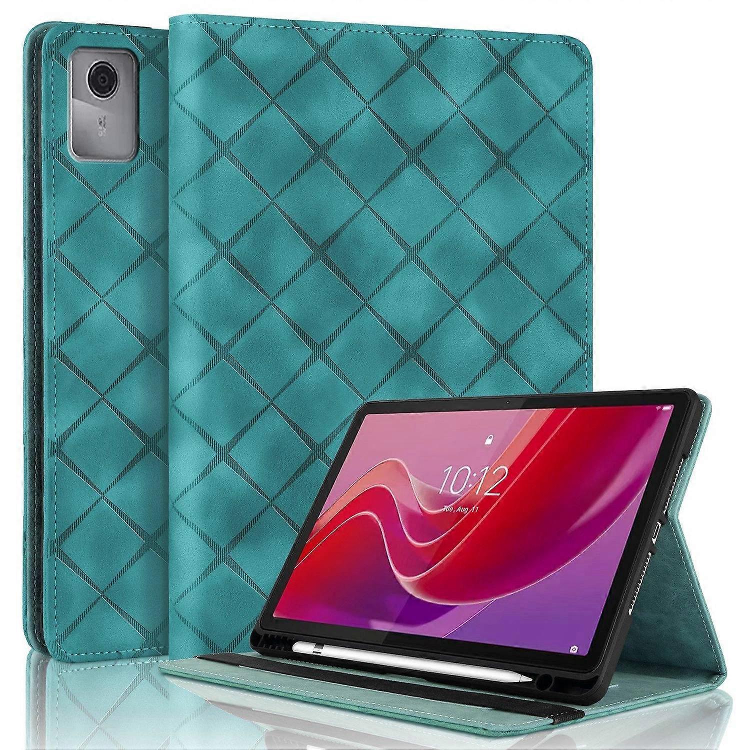 Embossed PU Case For Lenovo Tab M11 / Xiaoxin Pad 11 2024 - Green