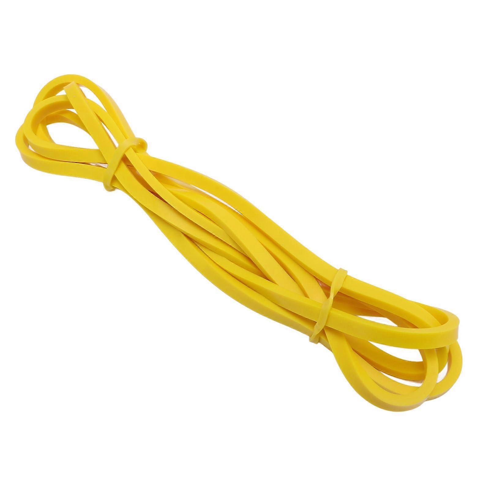 Yellow 6.4 mm 5-15 lb Latex Training Band for Fitness, High Elasticity, Odourless, Ideal for Squats and Resistance Pulls
