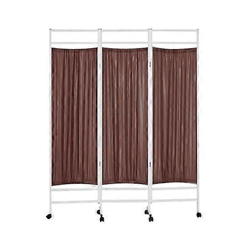 Divisorio portatile pieghevole con ruote per ufficio, ristorante e casa 50X180CM3PCS Marrone