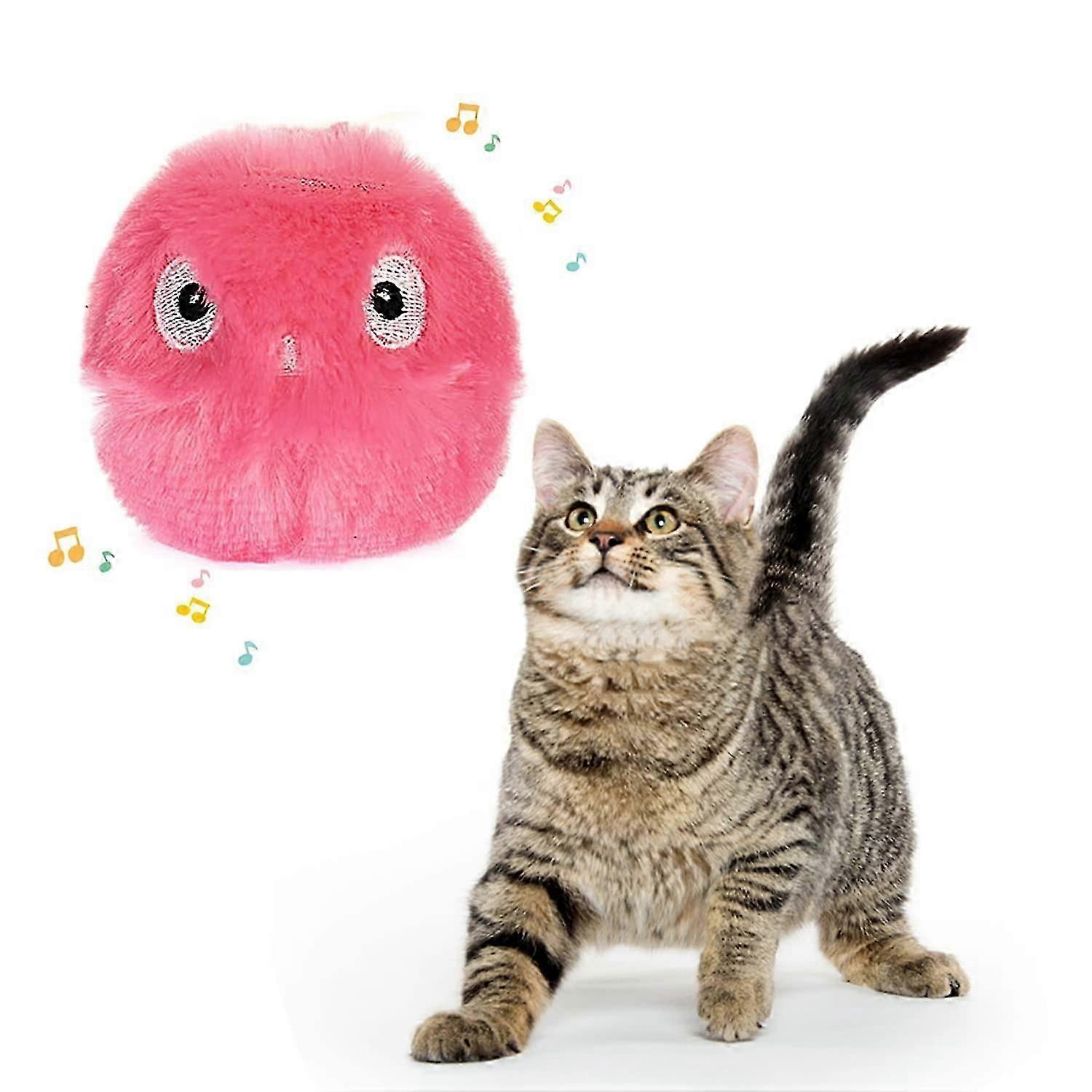 Bird Shaped Cat Toy Ball With Catnip, Realistic Interactive Cat Toy With Singing Birds, For Biting, Diversion, Chewing -CN-AA
