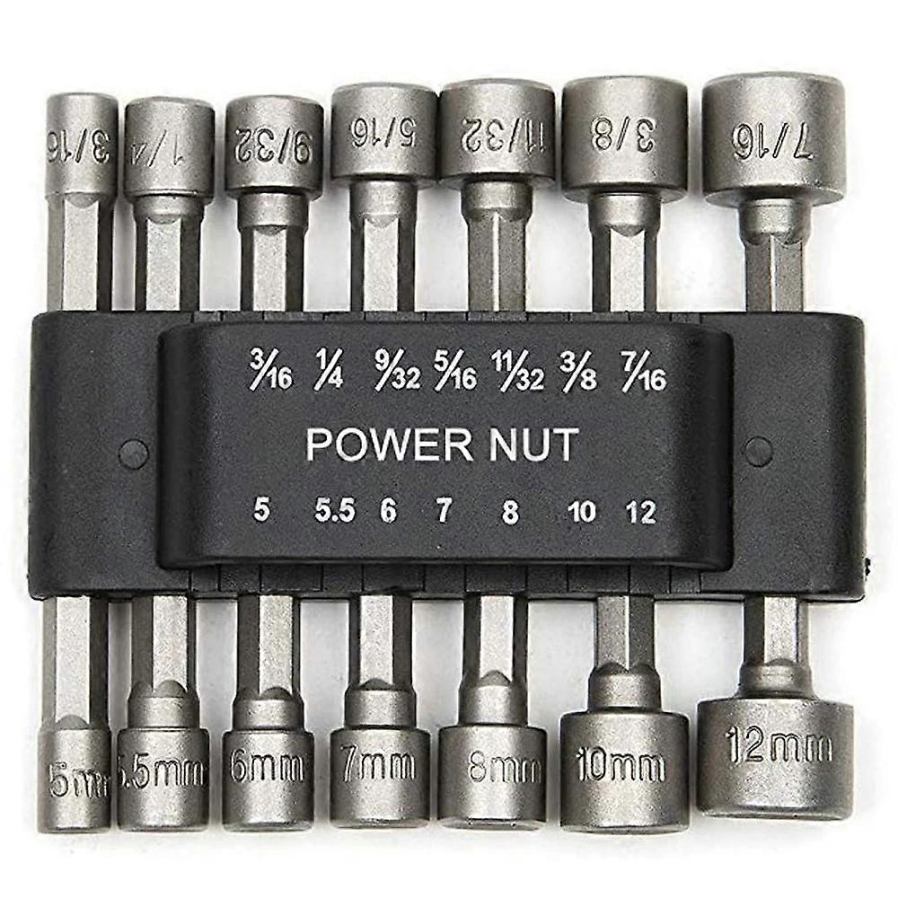 14PCS 5mm-13mm Hex Sockets Sleeve Nozzles Nut Driver Set Screwdriver Set Schroevendraaier Set Bits Sets Tools Socket Wrenches