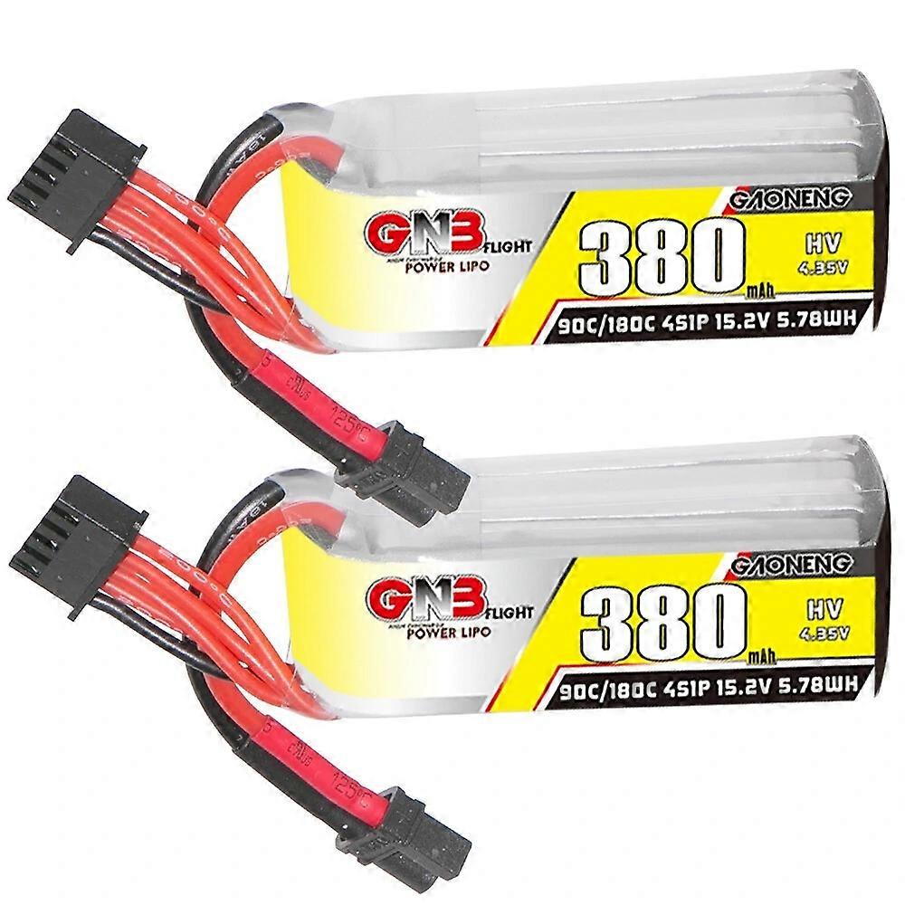 GAONENG GNB LiHV 4S 15.2V 380mAh 90C LiPo Battery XT30 Plug for CineWhoop RC FPV Racing Drone Airpla