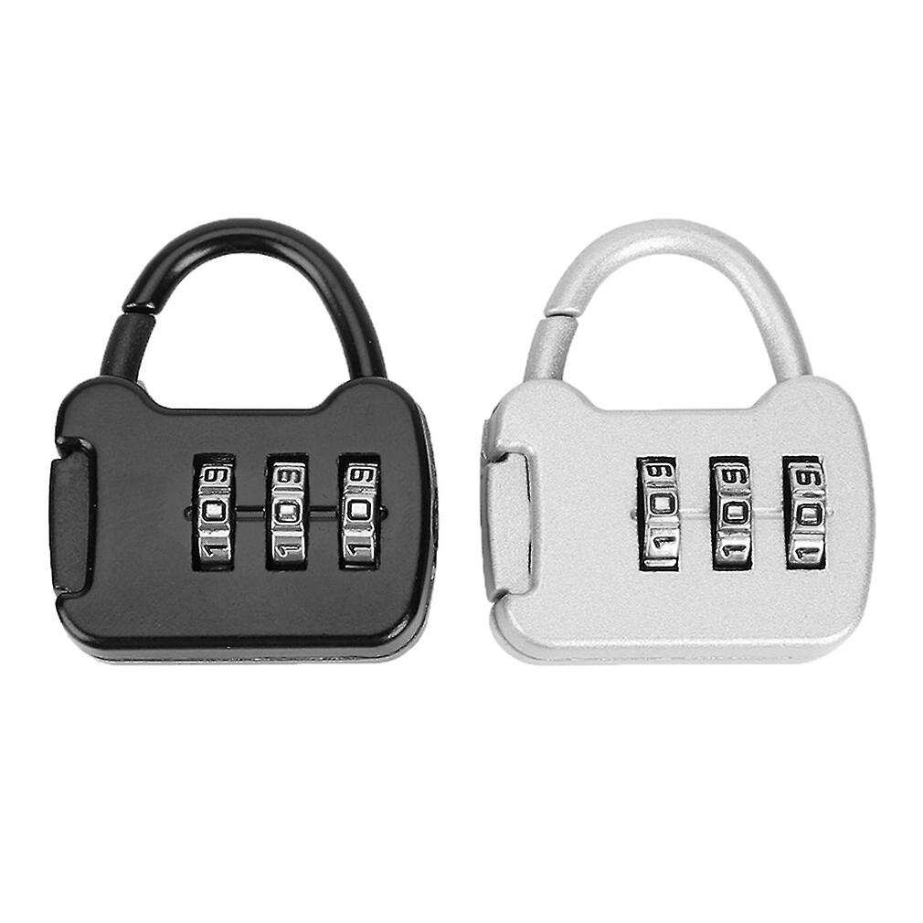 2pccs Travel Luggage Case Lock Mini Portable 3 Digit Code Combination Password Lock