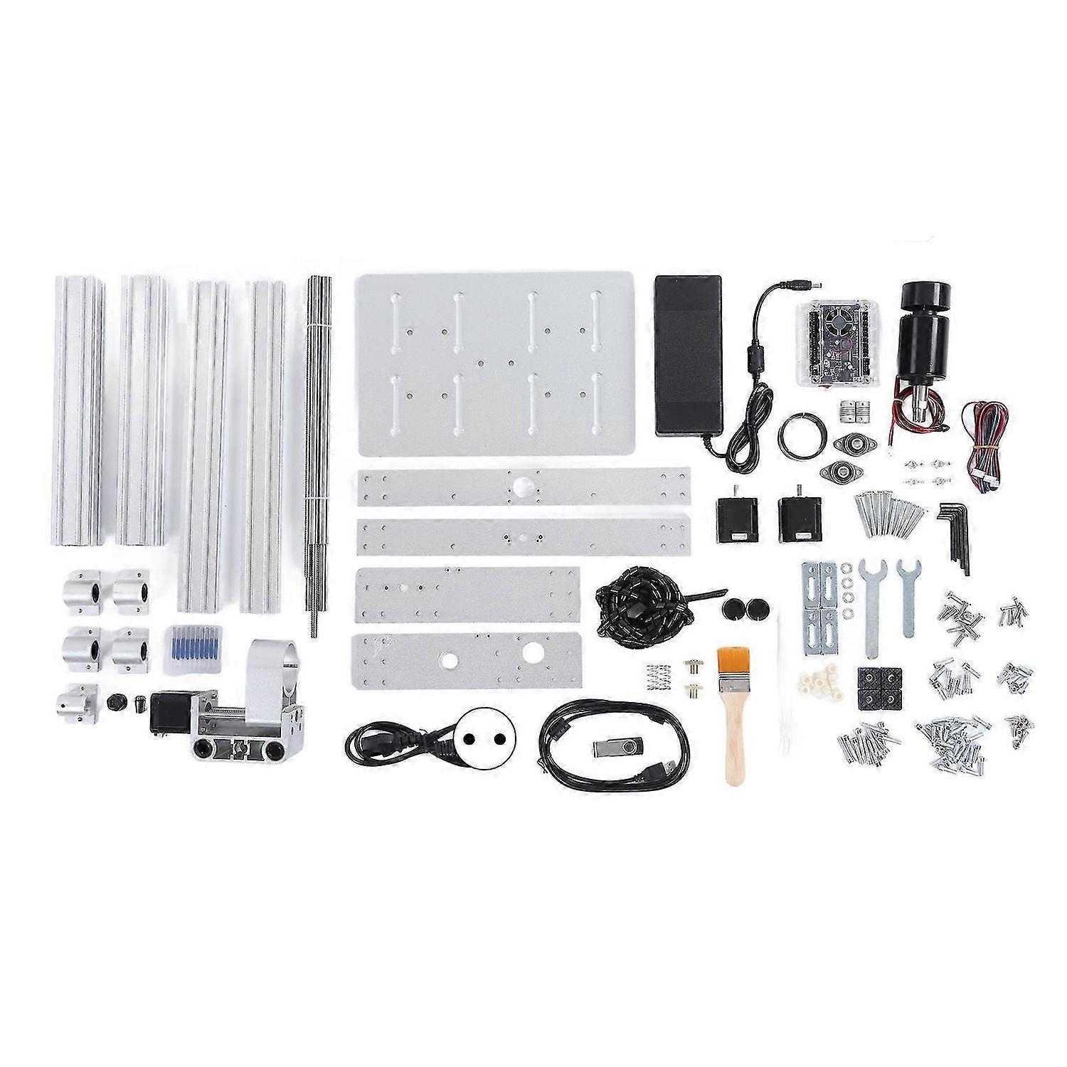 CNC Router Machine Aluminum Alloy Body CNC Control High Efficiency Mini Triaxial Engraving Machine EU Plug 100-240V