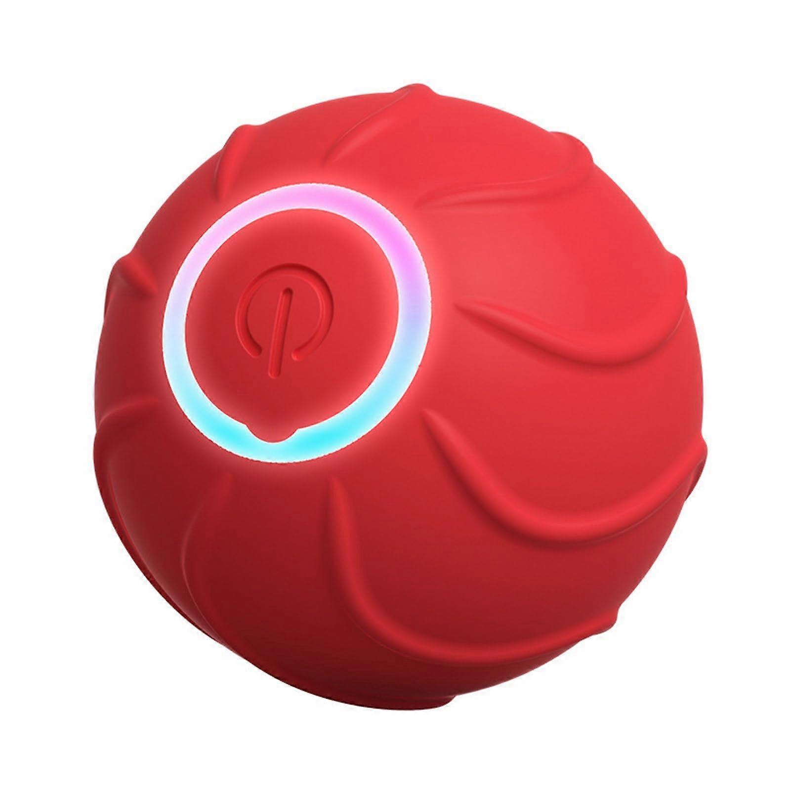 Obstacle Avoiding Cat Toy, SelfEntertaining Safe, Electronic Ball, Automatic Rolling Interactive Teaser Red