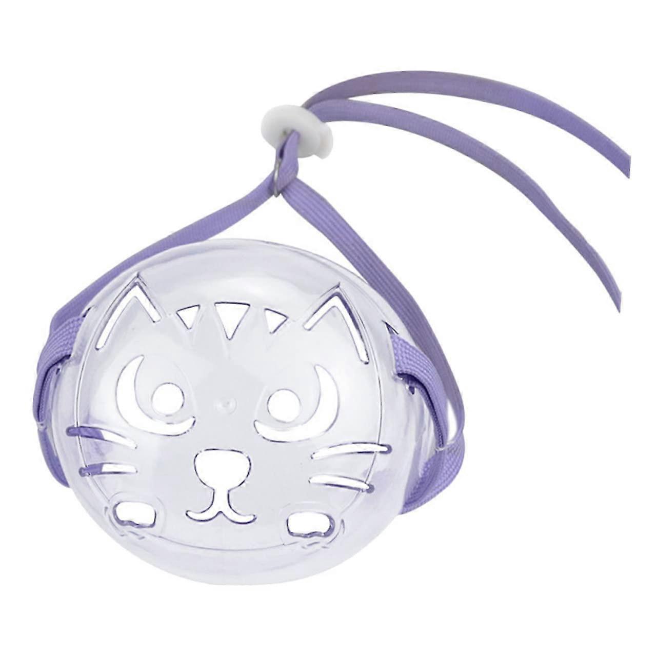 Transparent Cat Muzzle Adjustable Hood Short Muzzle Design Pet Care Muzzle for Cats and Kitten 11.5x8x7.5 cm