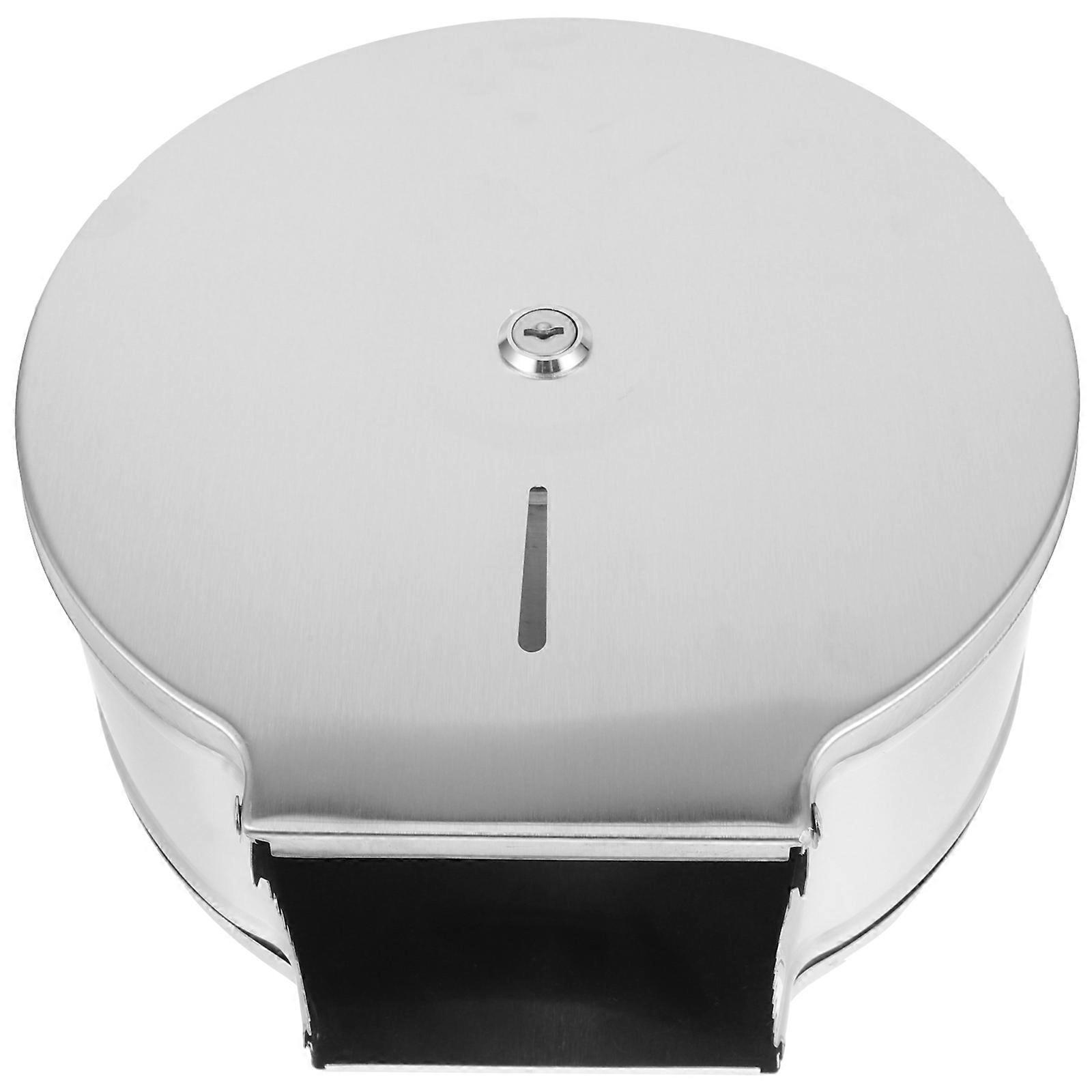 Toilet Paper Mount Stainless Steel Bathroom Kitchen Use Rectangular Shape 1Pcs