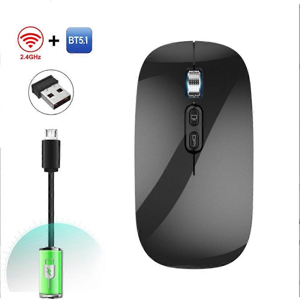 UV Dual Mode Wireless Rechargeable Mouse Dual Mode UV Black