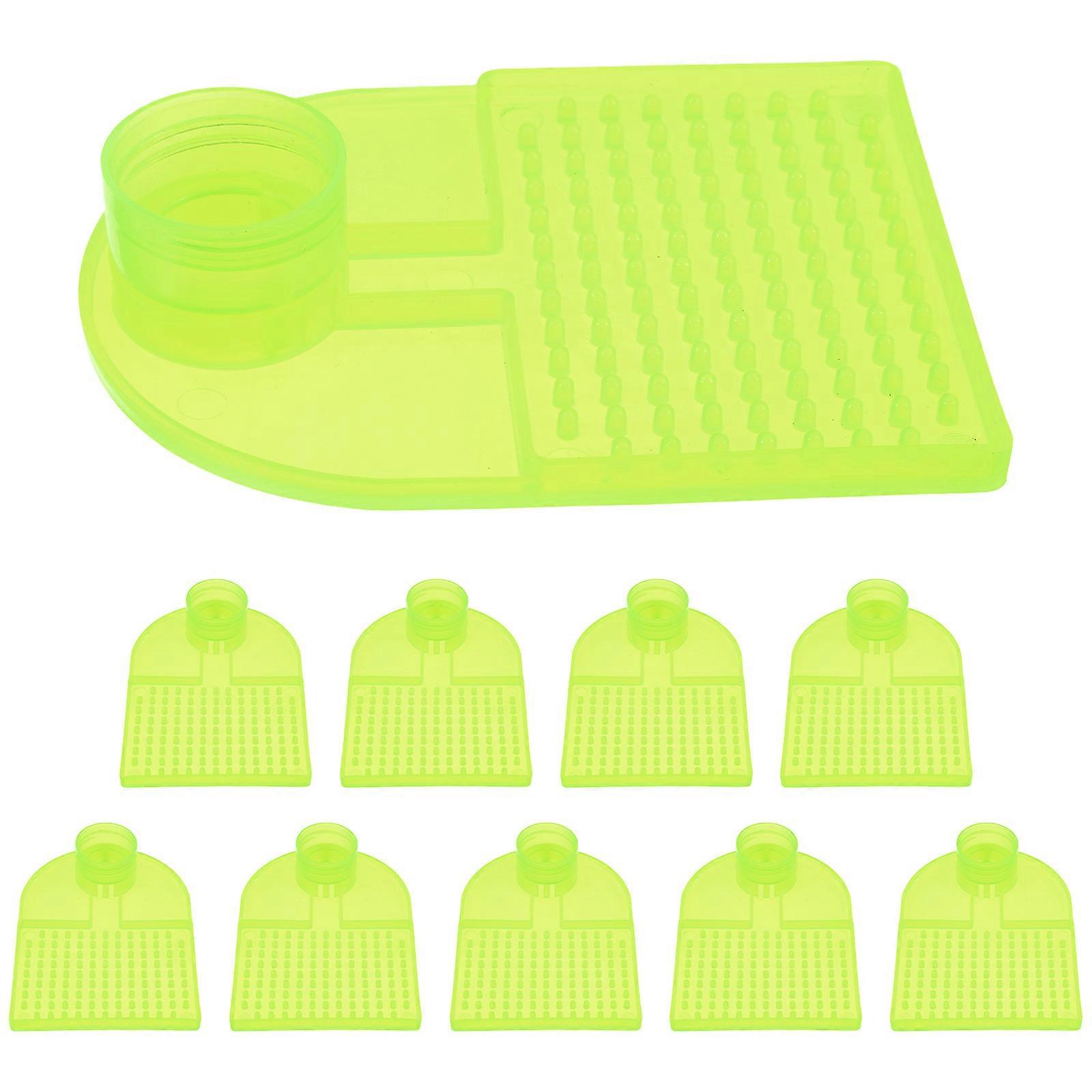 10 Pack Bee Watering Stations, Hive Entrance Feeders, Plastic Insect Waterers for Garden, Compatible with Beverage Bottles, Essential Beekeeping