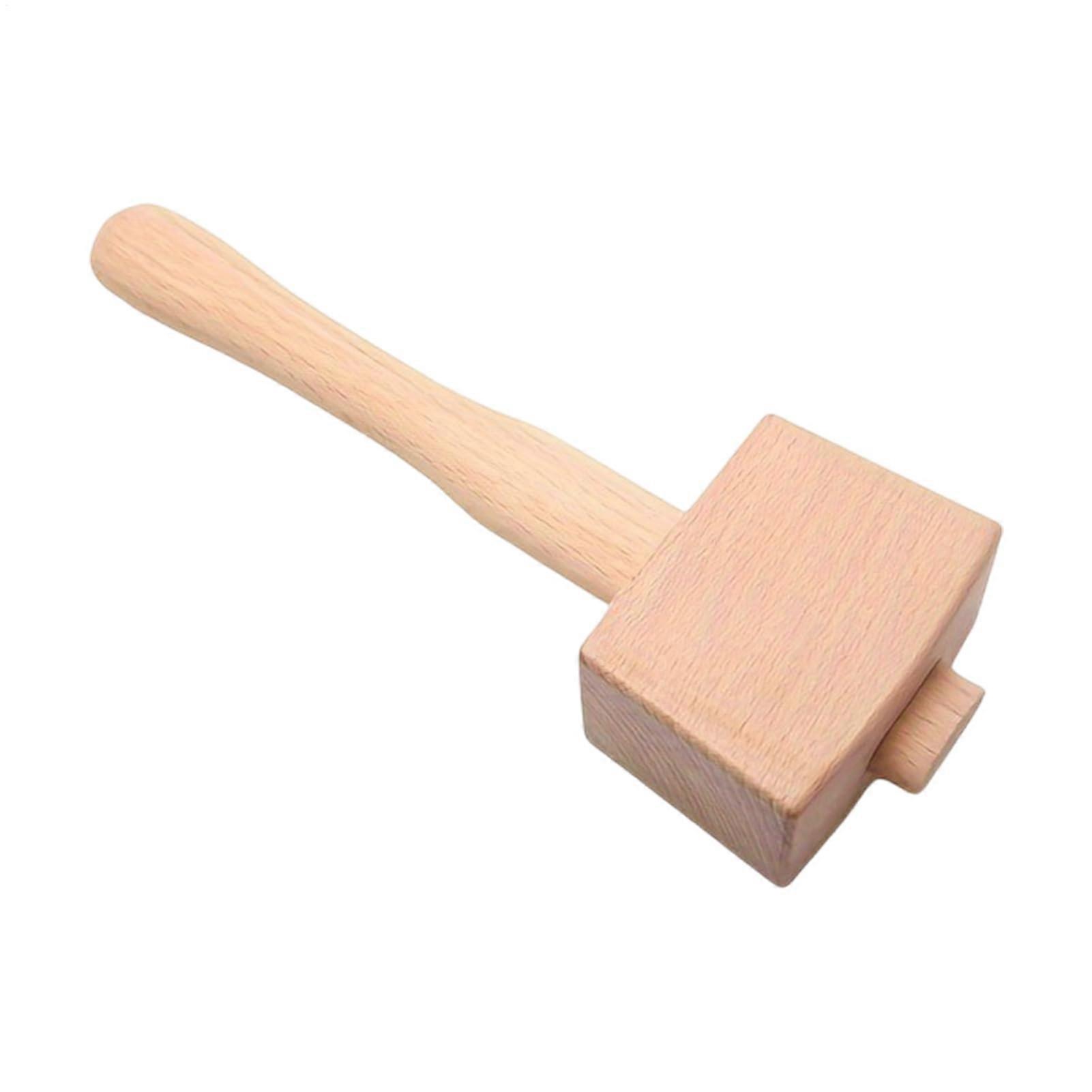 Holzhammer Beech Wood Hammer 25 x 8.5 x 6 Cm Carving Chisel Ergonomic Grip Compact Stable Construction Workshop Tool