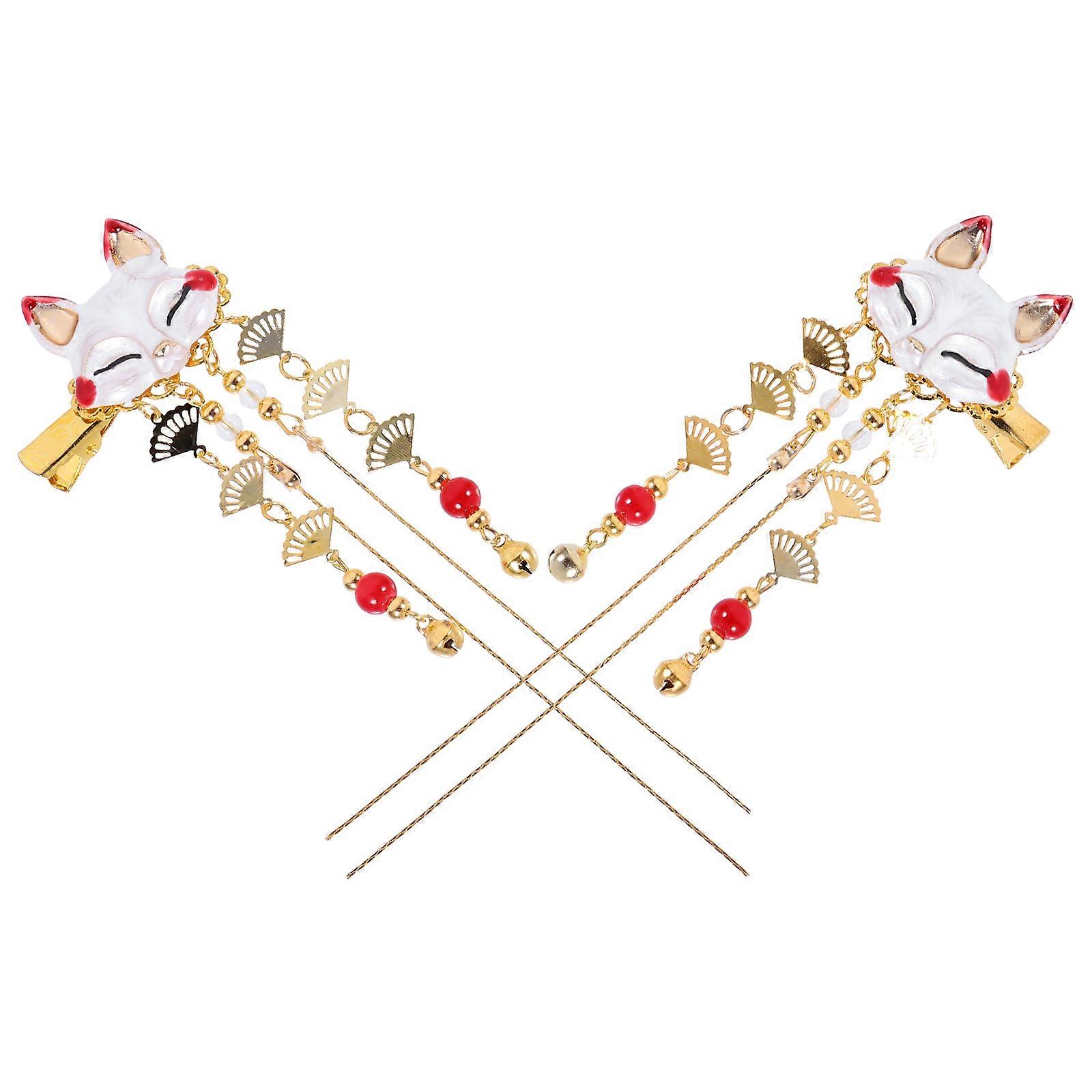 2 قطعة مشابك شعر شرابة خمر للنساء ، أغطية رأس من سبائك متينة ، استخدام احتفالي ويومي ، ألوان متنوعة