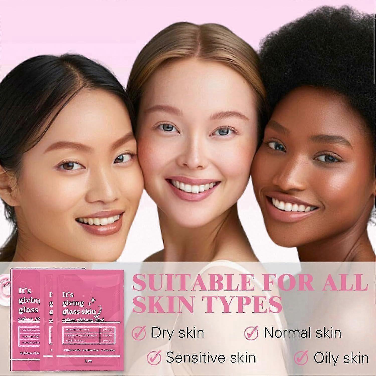 Collagen Face Mask, Collagen Deep Hydration Mask, Collagen Overnight Moisturize Mask, Reduce Fine Lines and Wrinkles, Pore Minimizing, Firm & Enhance