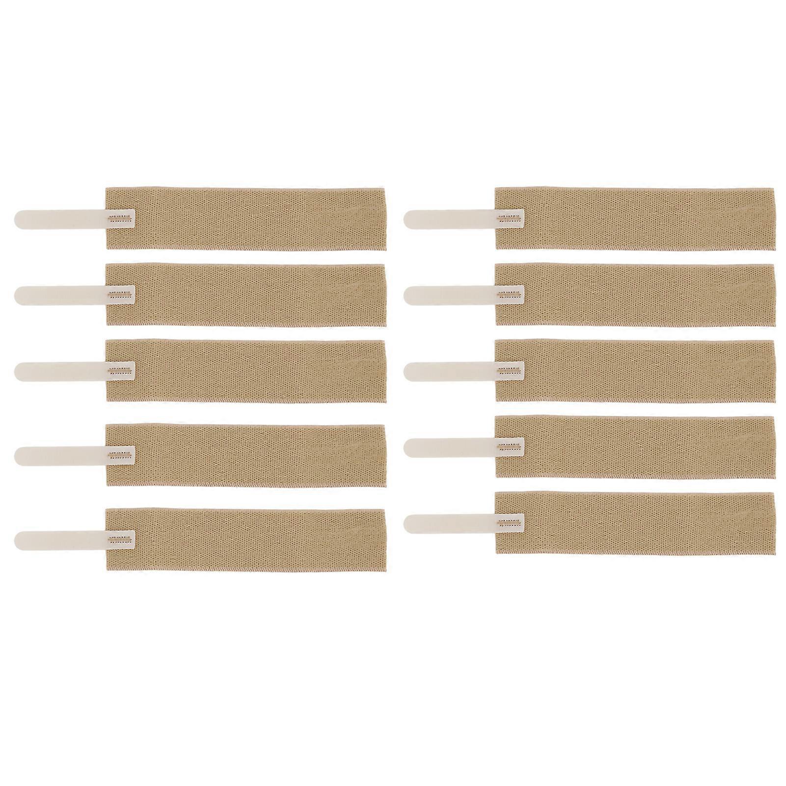 10pcs Urinary Bag Fixation Strap Hook Loop Fasteners Adjust Tightness Urine Bag Band