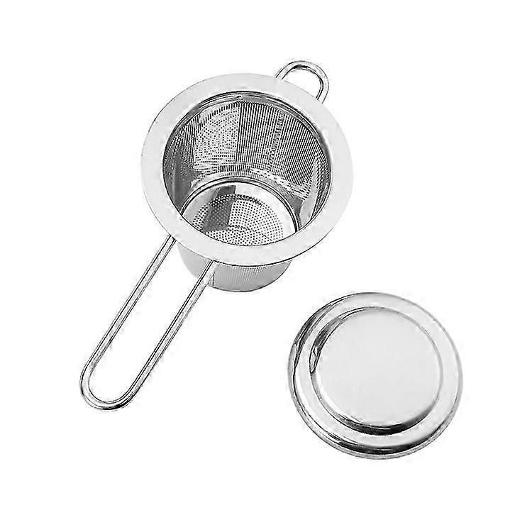Infusore e ripido per tè in acciaio inossidabile con filtri a maglia fine - Colino per tè in argento premium (1 pezzo) per una preparazione perfetta