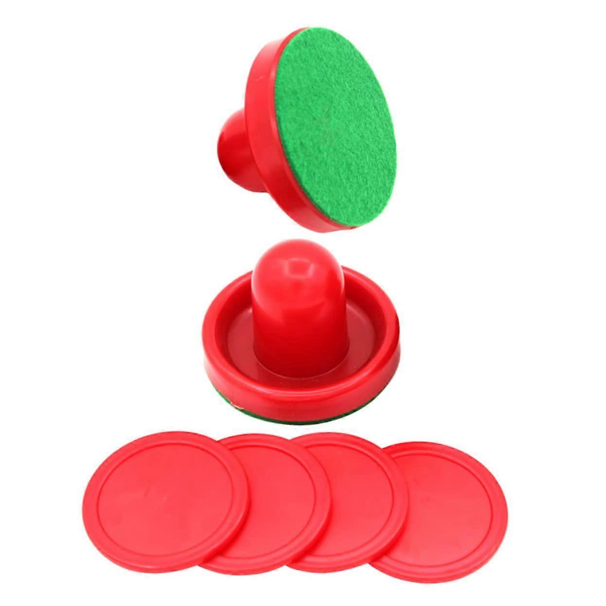 Air Hockey Replacement Parts Set for Table Hockey Games - Durable ABS Plastic Pucks and Pushers Compatible with Standard Air Hockey Tables
