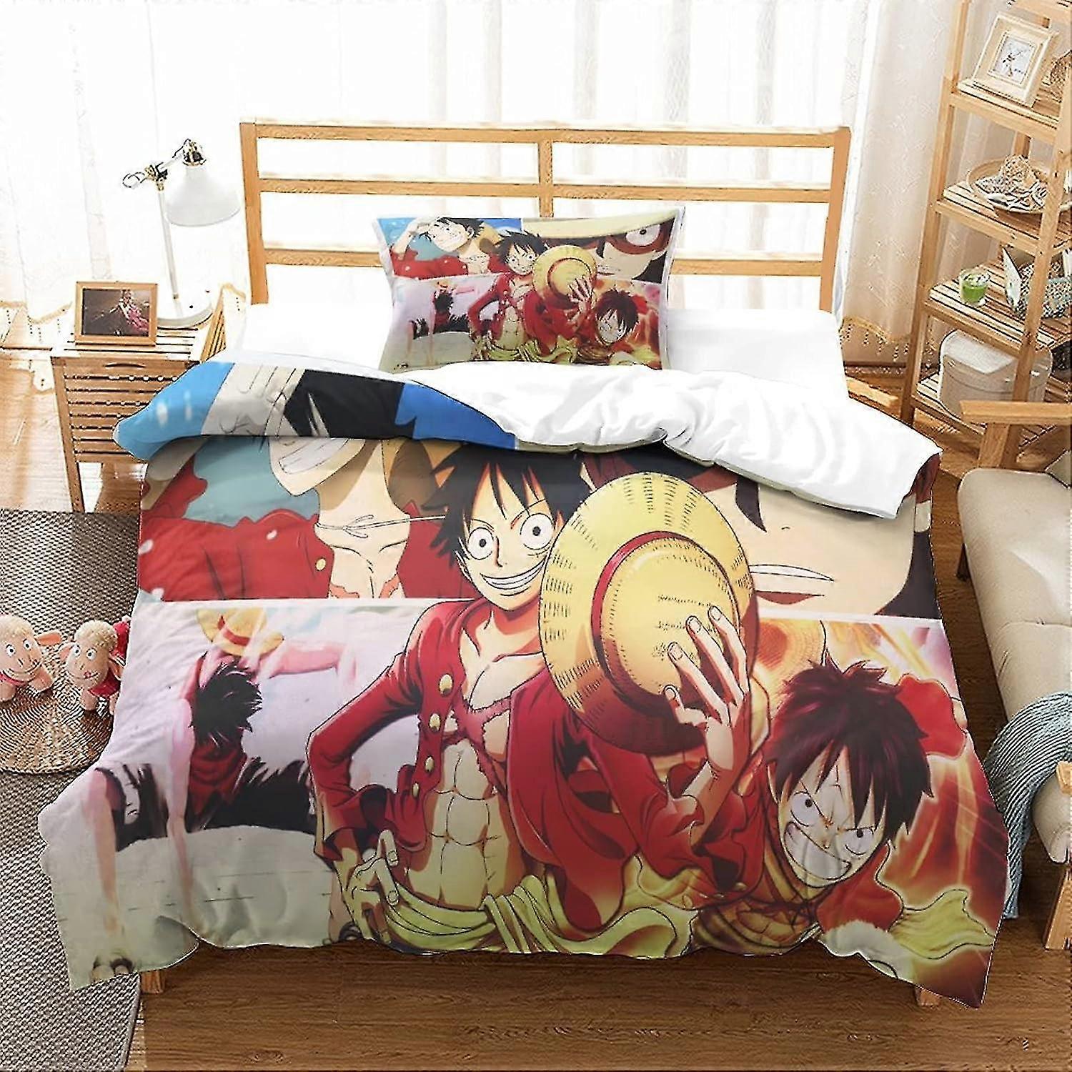 Anime-Inspired Bedding Duvet Cover Set with Custom Prints, Ultra Soft Microfiber for Kids, Teens, and Adults, Single Size