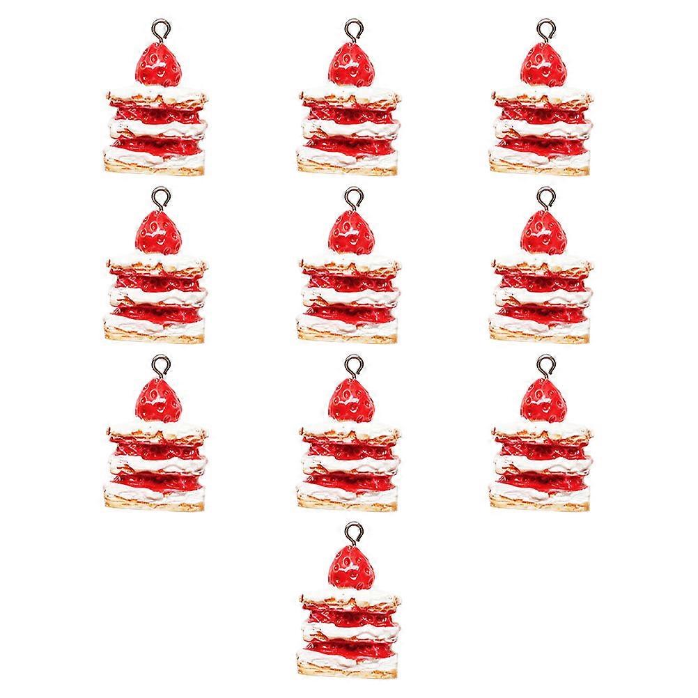 Creative Resin Cake Accessories for DIY Use with Assorted Color Stud Earrings 10 Pcs