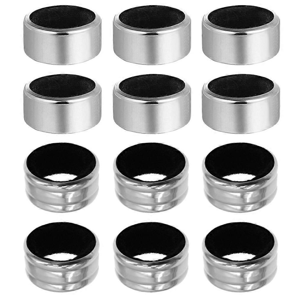 12pcs Stainless Steel Drip Rings with Lining – Drip Collars for Home Bars & Restaurants – Protects Labels from Stains & Spills