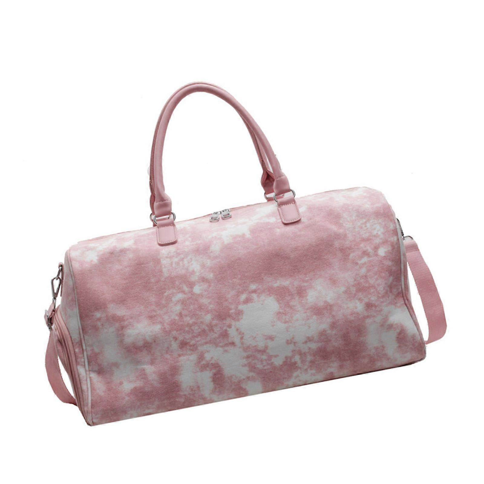 Practical Waterproof Overnight Bag Lightweight Design Spacious Interior Adjustable Strap Quick Access Pockets  Pink