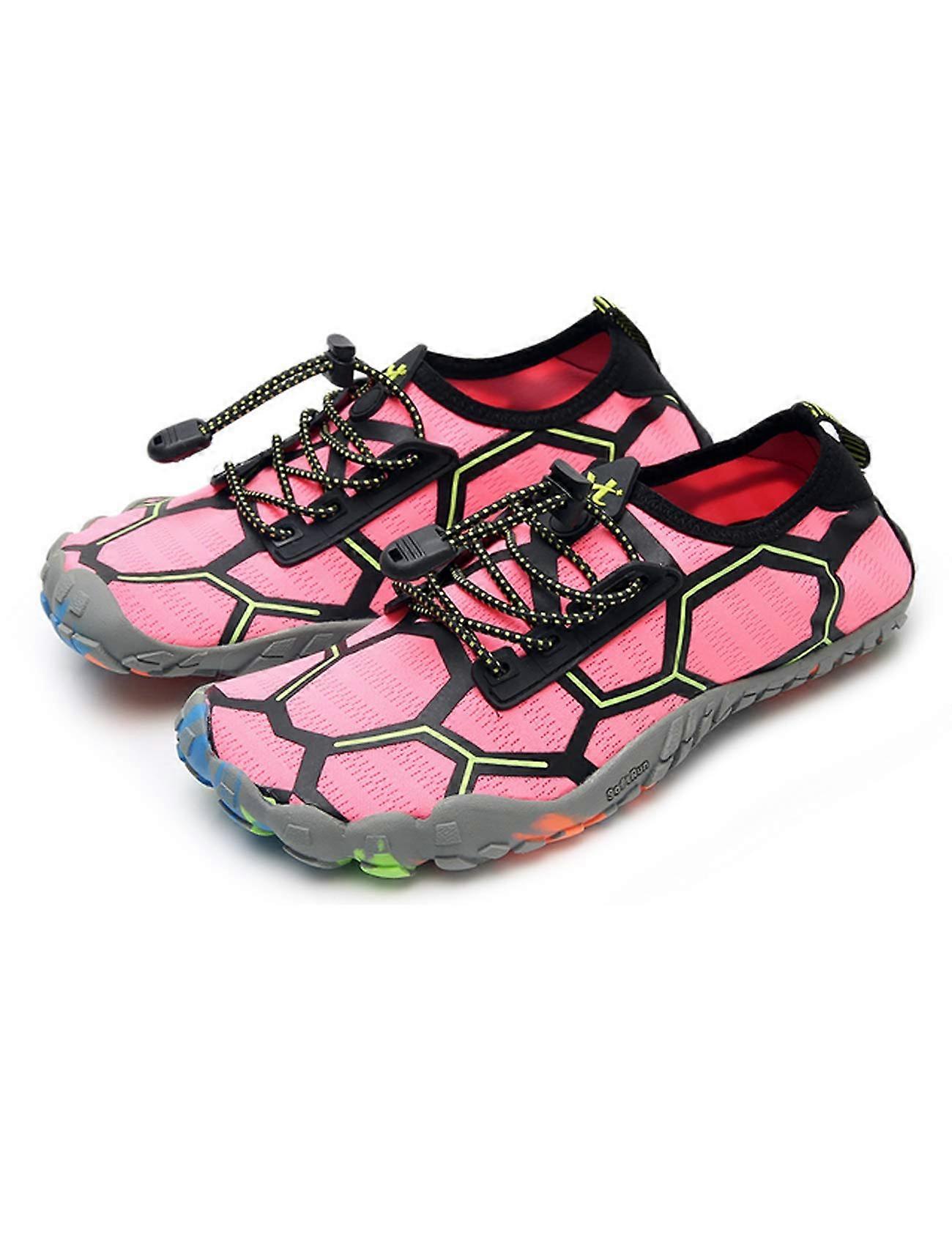 Unisex Quick-Drying Beach Shoes Adjustable for Snorkeling Yoga Football Dive Socks Pink Lightweight