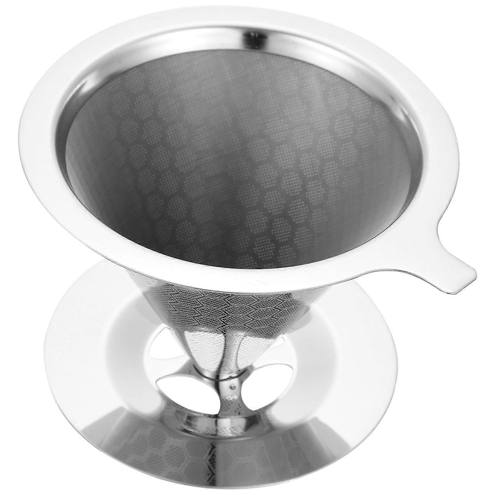 Stainless Steel Reusable Coffee Dripper with Ultra Fine Mesh Filter for Easy Cleaning – Perfect for Home and Office