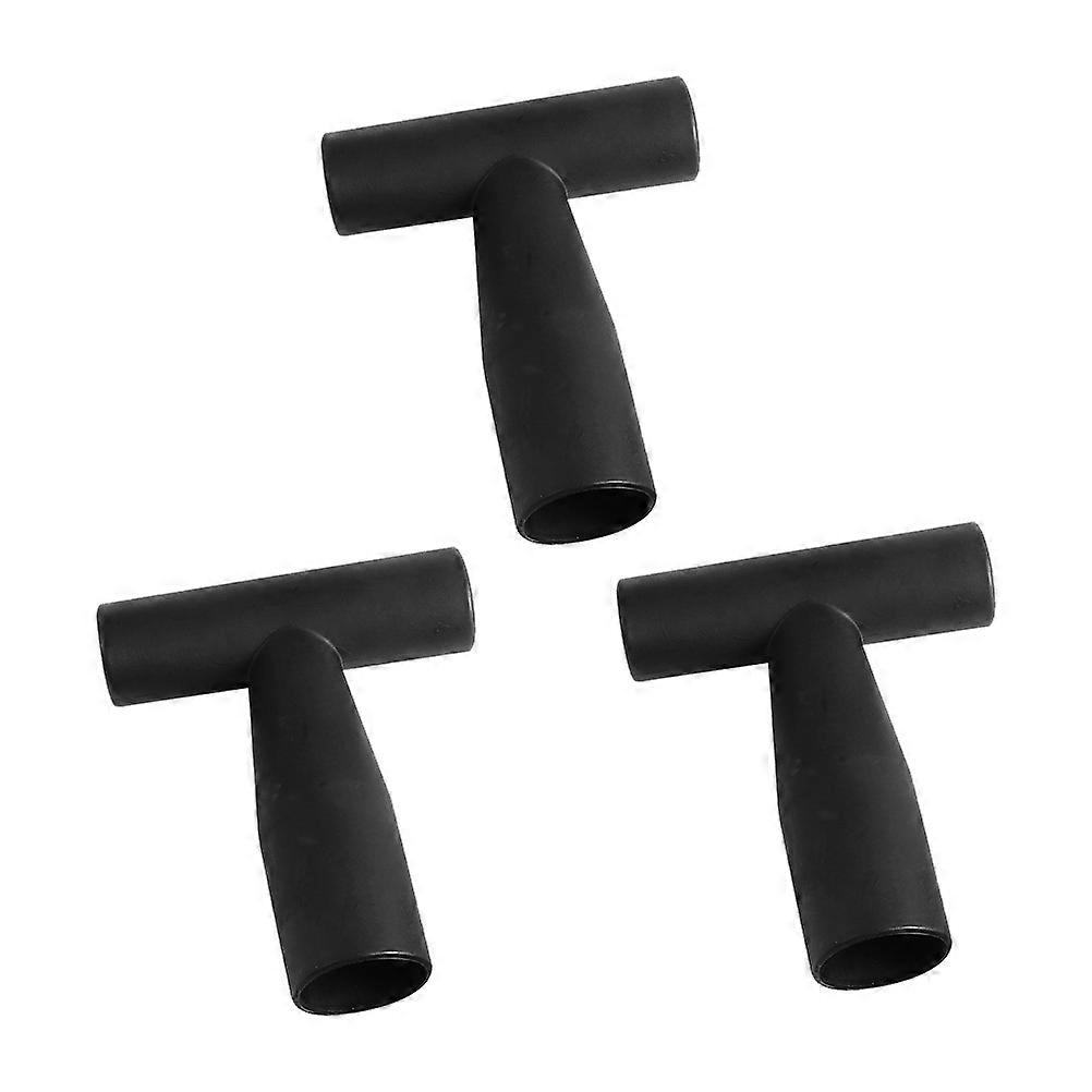 Black Plastic Handle for Holding Comfortable Lightweight Durable NonSlip 3pcs