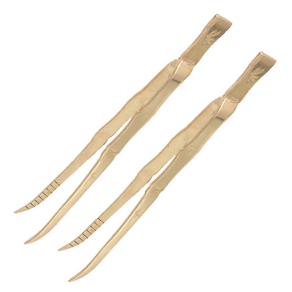 Here's a refined and professional product description based on the title you provided:
**2pcs Vintage Brass Incense Tweezers – Ergonomic Charcoal