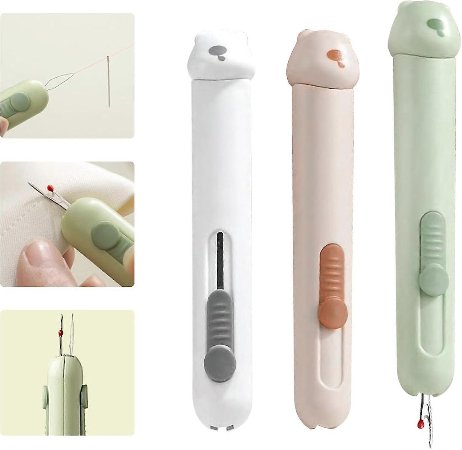 Upgraded 3 in 1 Automatic Needle Threaders Seam Ripper with Needle