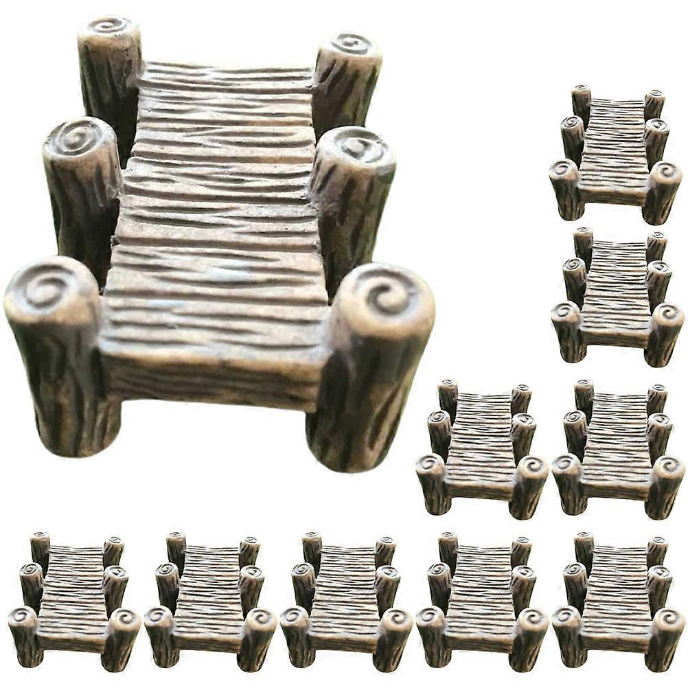 10PCS Vintage Bridge Decor for DIY Micro Landscape Gardening – Creative Decoration Accessory