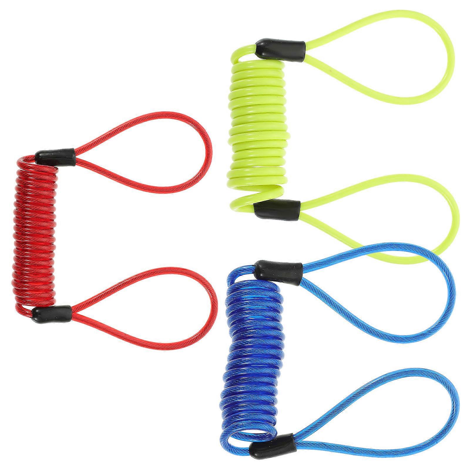 Disc Lock Reminder Cable Bike Security Locking Rope for 3Pcs Set
