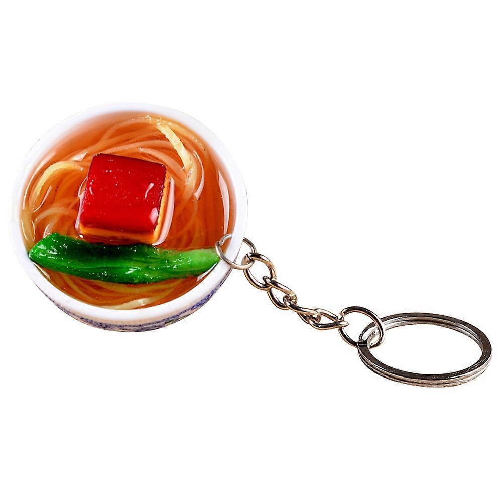 Pendant Keychain Traditional Chinese Design Noodles Bowl Shape Key Organizer For Boys Durable 1Set