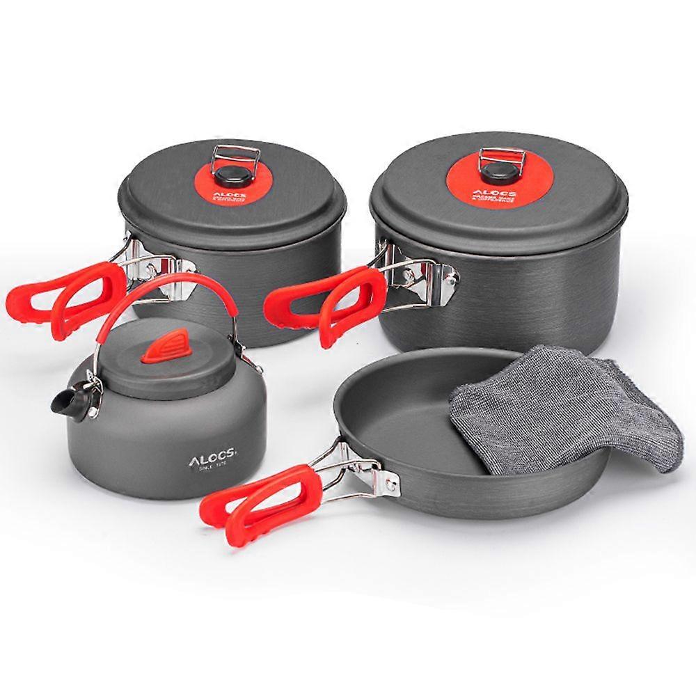 Camping Cookware Kit Outdoor Frying Pan Pot Kettle Set for Outdoor Camping Backpacking