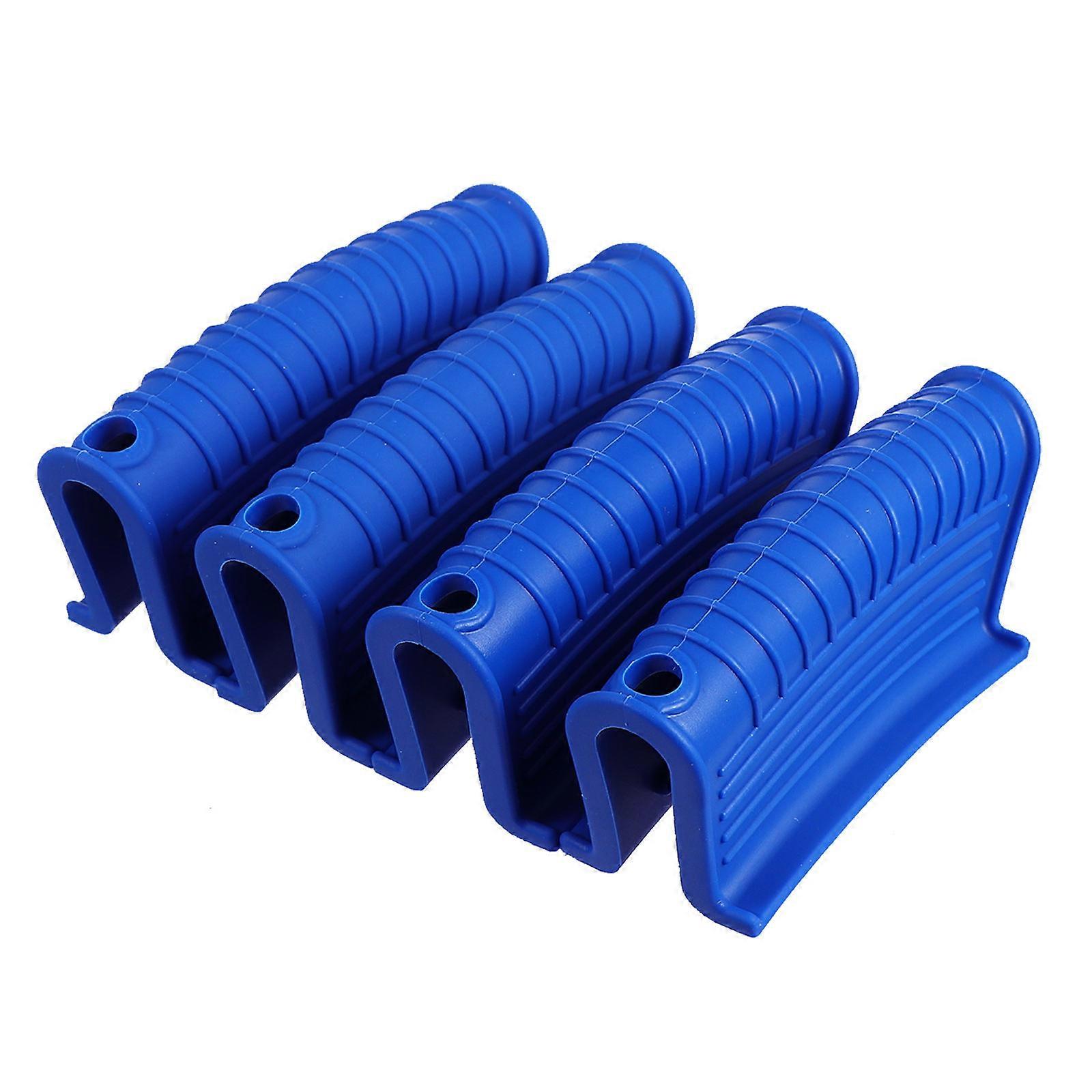 4pcs Silicone Insulated Pot Handle Cover Anti Scald Sleeve for Pan Side Handle