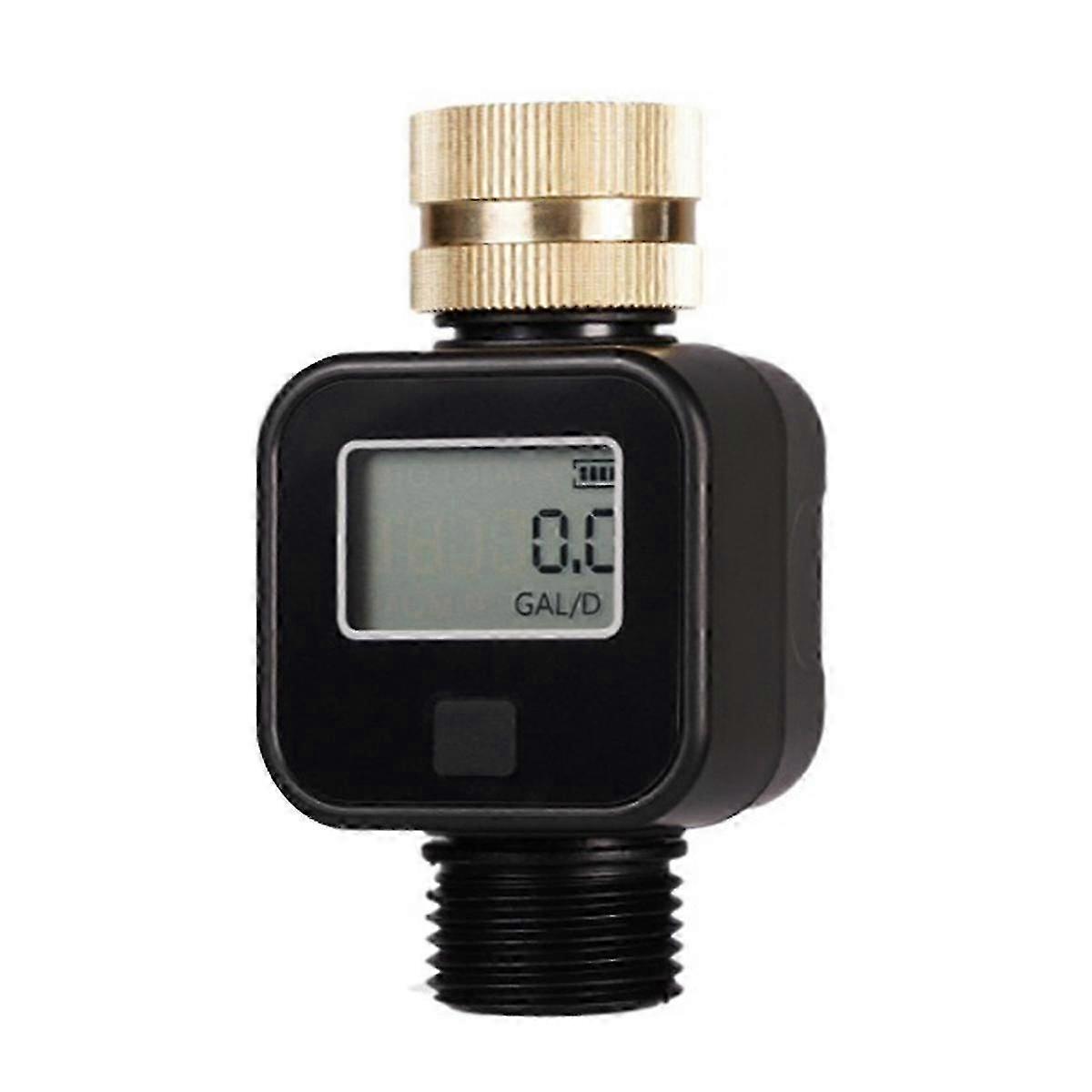Water Flow Meter IPX6 Waterproof with Brass Inlet Thread B hwy