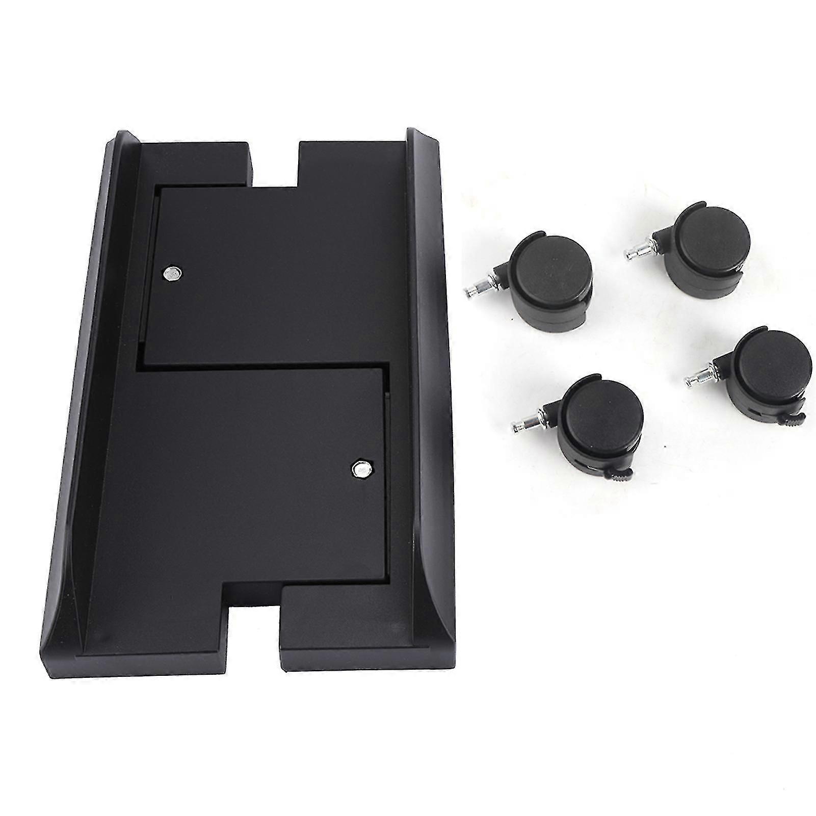 Removable computer case stand, desktop computer stand, storage rack with brake (black)