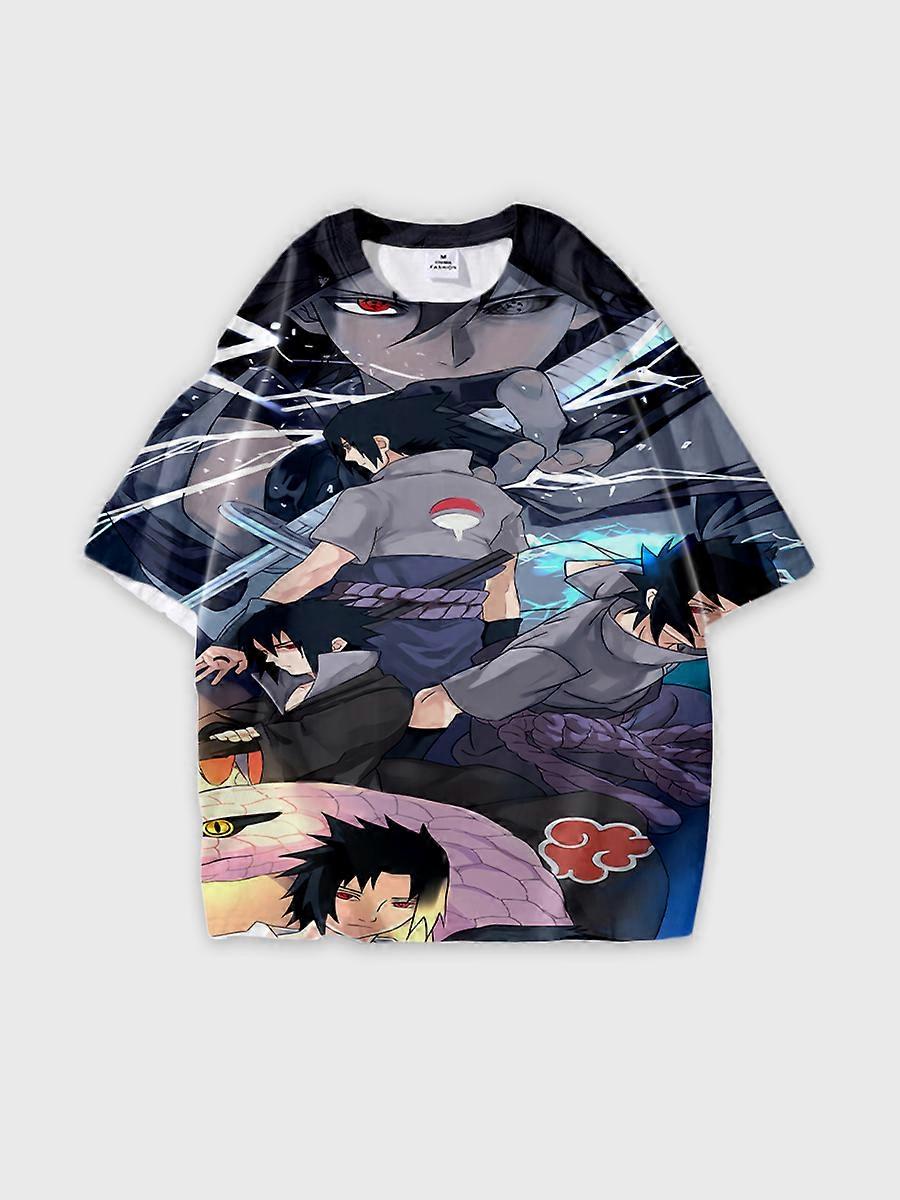 T-shirt round neck Role Pattern loose short sleeve C2355