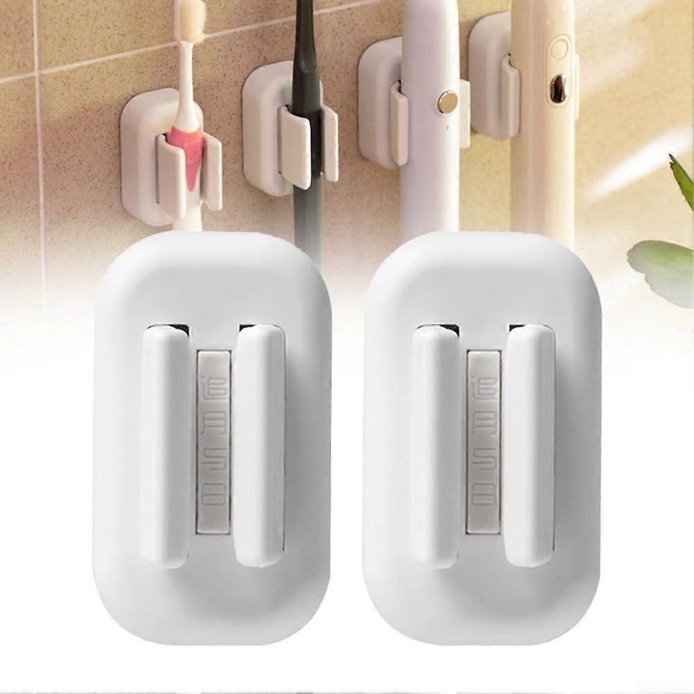 Self-Adhesive Toothbrush Holder Compact Design for Easy Organization, Durable Material, Suitable for All Bathroom Styles