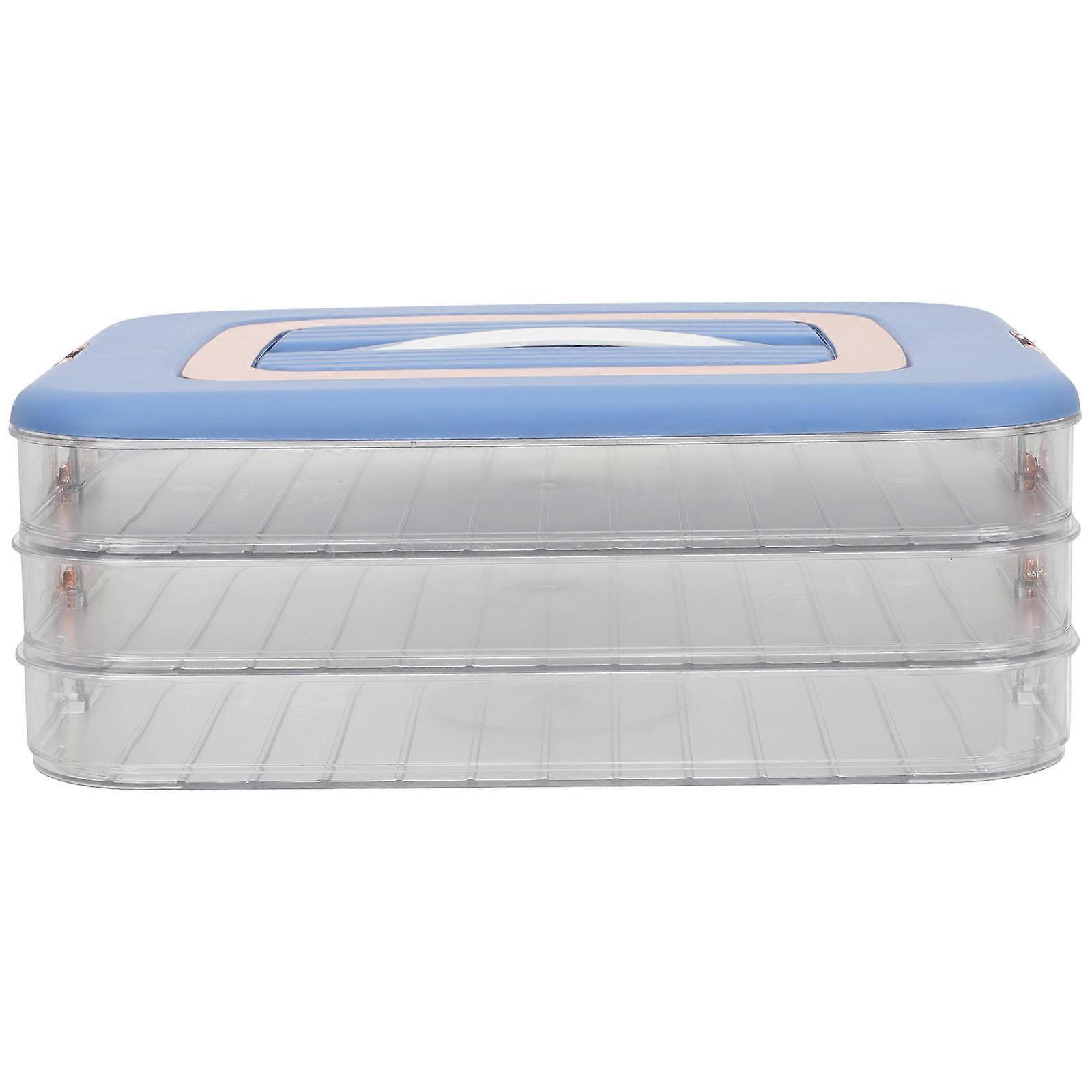 Layer Dumpling Box Plastic Material Freezer Organization Transparent Boxes For Freezer Storage Case Refrigerator Storage 1Set