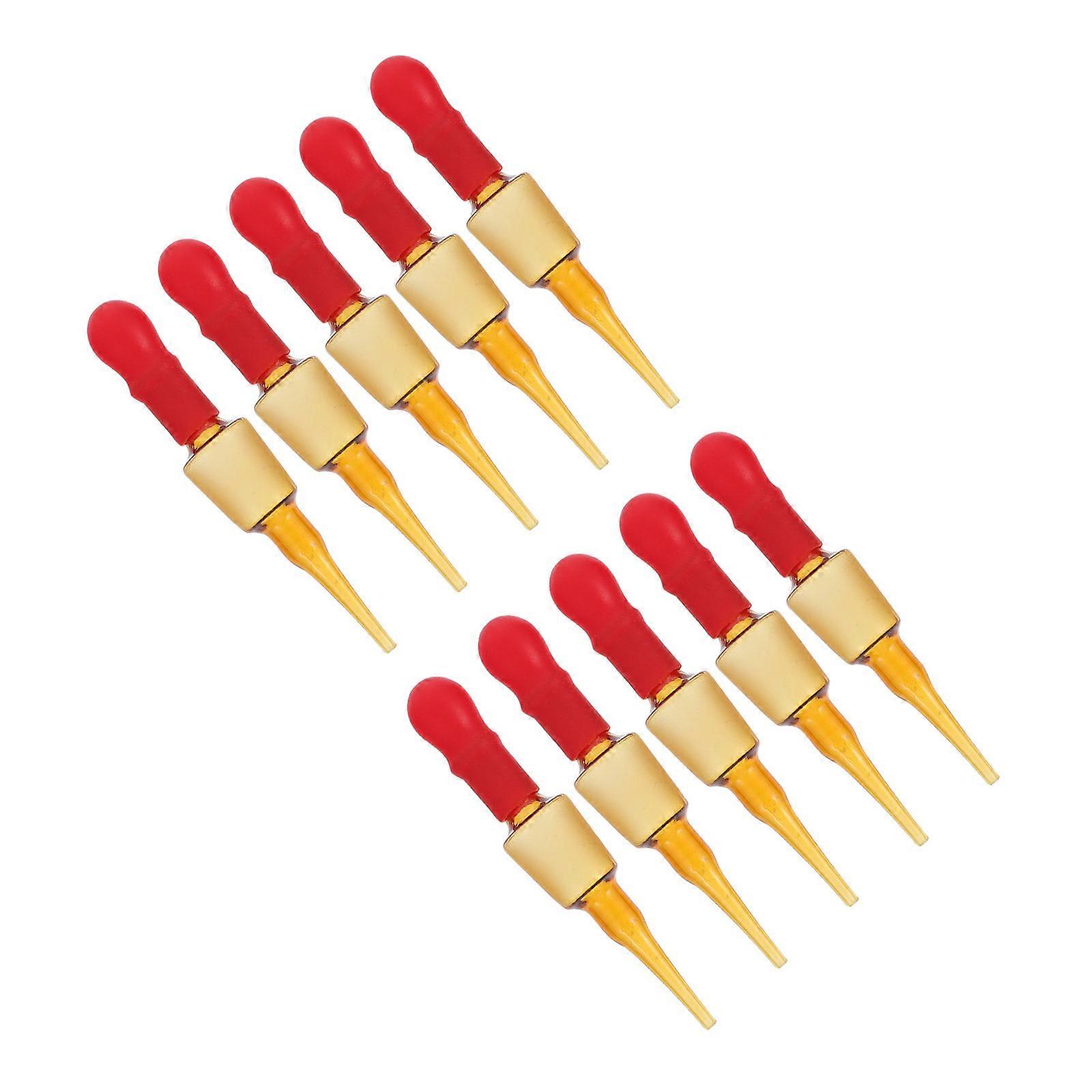 Cylindrical Glass Pipette Dropper 10Pcs For Chemists At Home Experiment Easy To Use Design