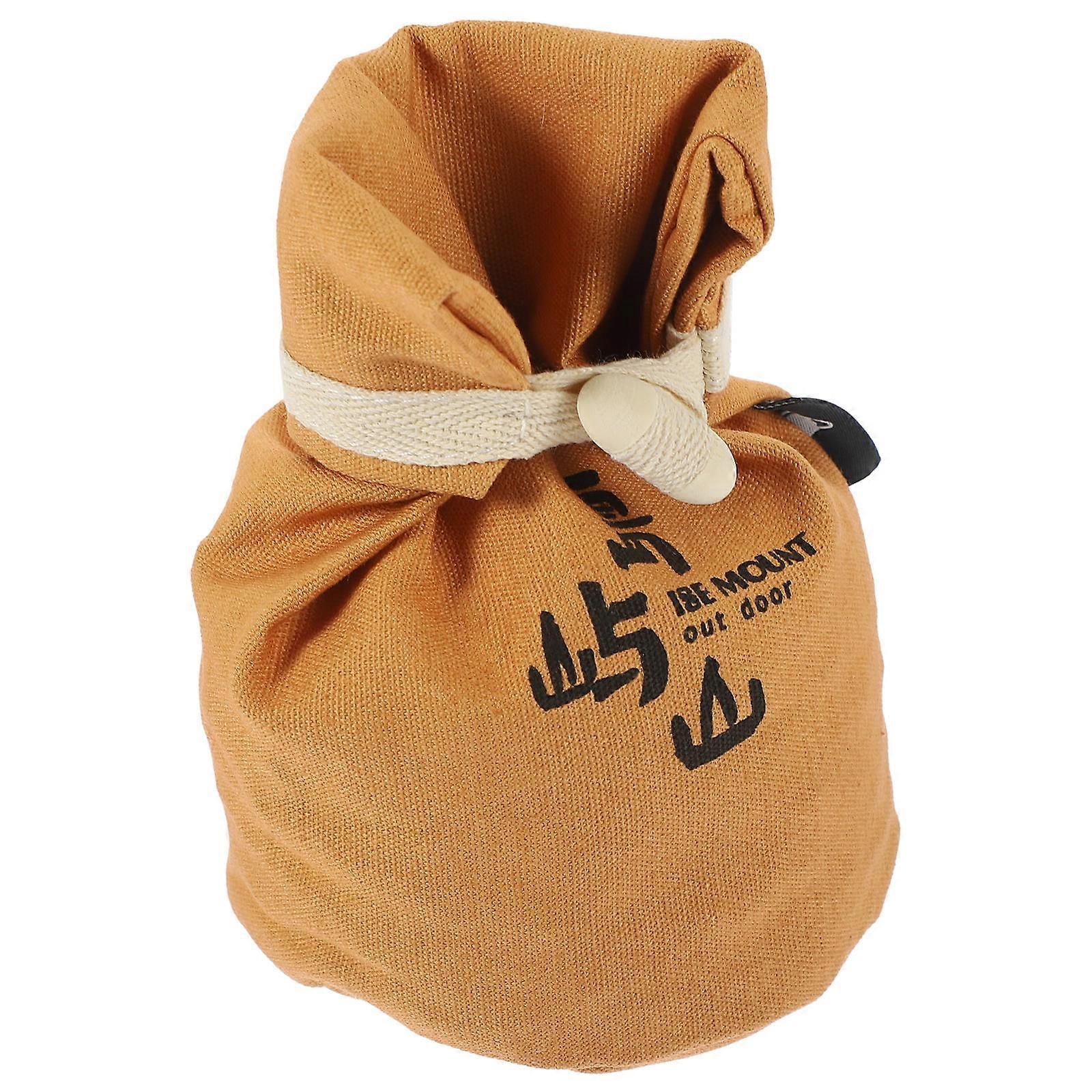 Hemoton Large Capacity Canvas Rice Bag with Funnel Mouth for Grain Packaging 1 Set
