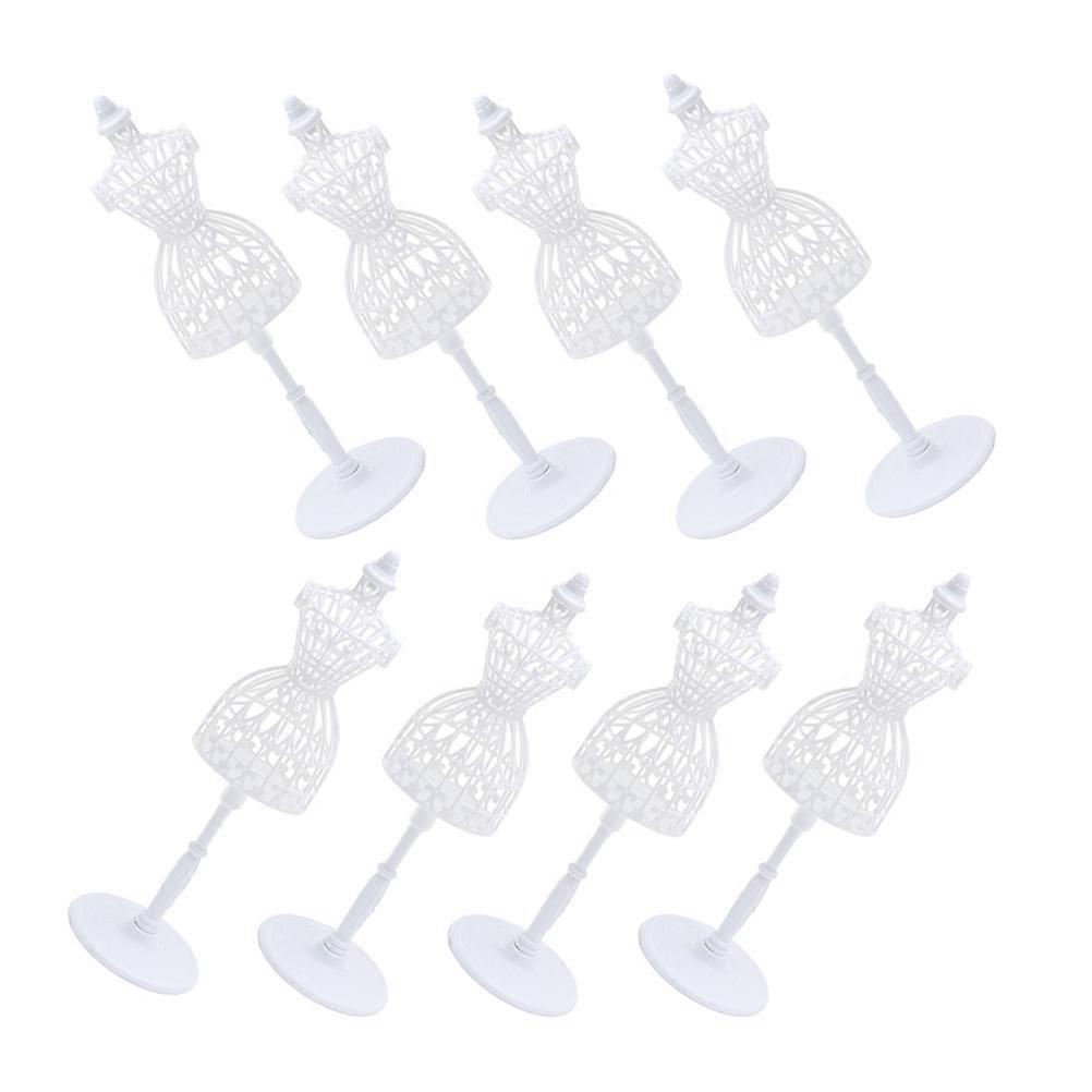 White Plastic Doll Dress Mannequin Stand for Decoration Compact Size Lightweight Safe and Stable