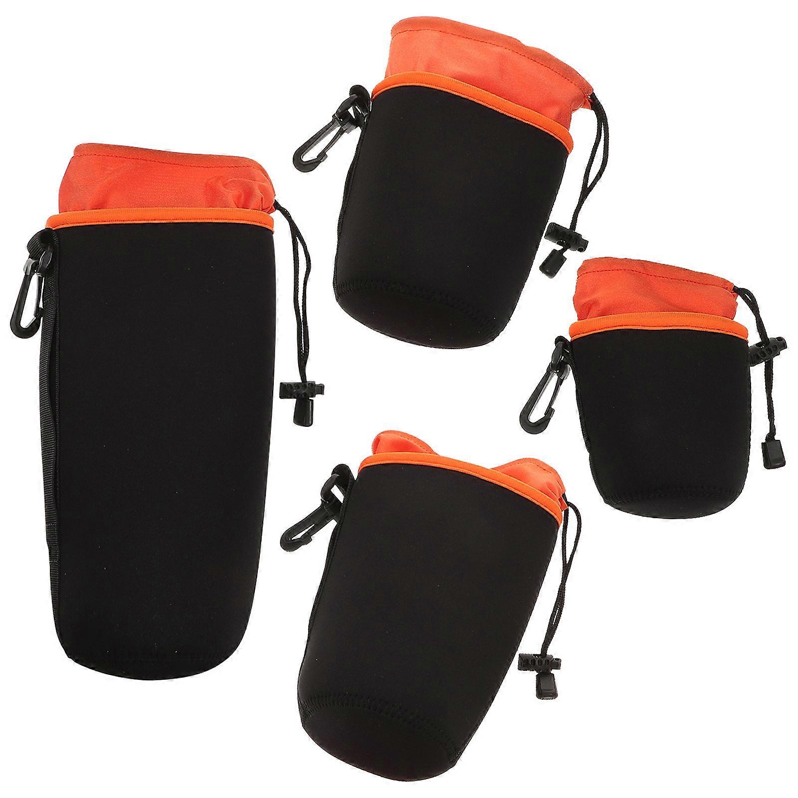 Dustproof Large Lens Case Drawstring Design For Outdoor Activities 14X9X9cm 4Pcs